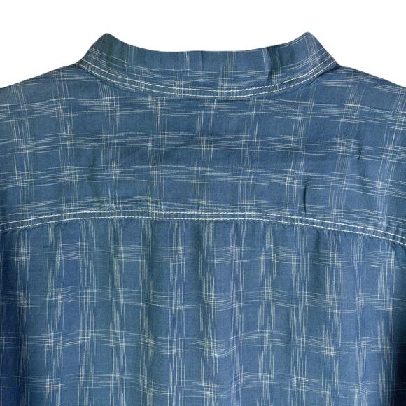 CUBAVERA Slim Fit linen Blend Button Front Long Sleeve Plaid Shirt Mens Size XXL - Picture 6 of 12